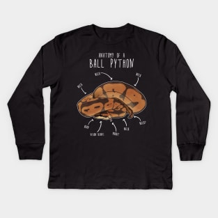 Anatomy of a Ball Python Kids Long Sleeve T-Shirt